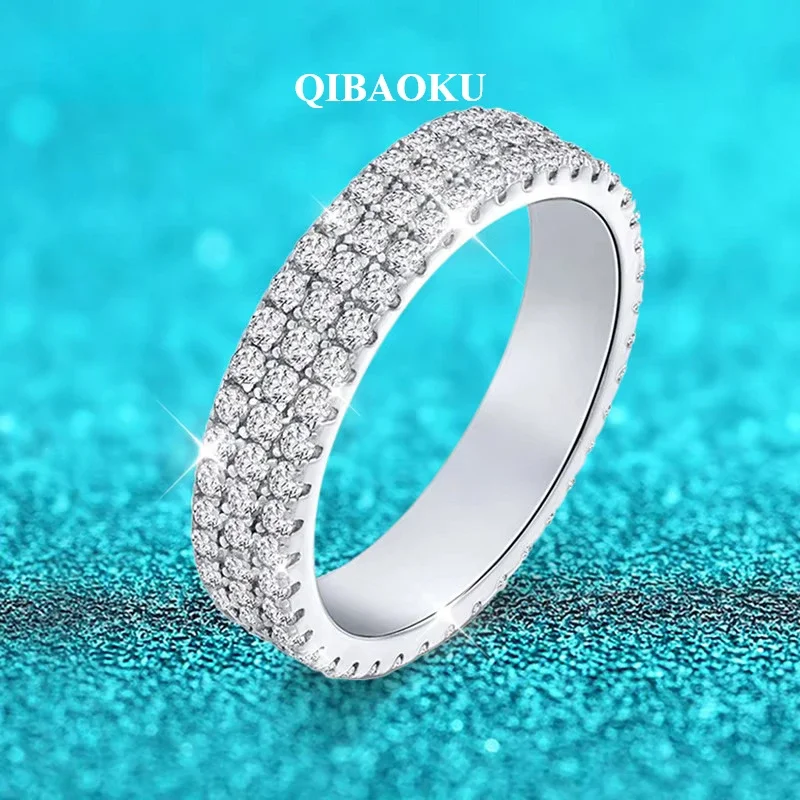 NASIA 18k Plated 1.5mm Moissanite Rings for Women Luxury 3 Halo Wedding Stackable Ring 100% GRA S925 Sterling Silver 5mm 2026
