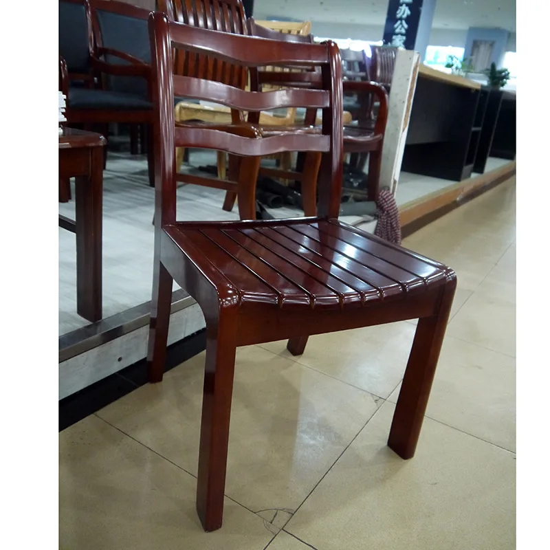 Solid wood conference chair Solid wood foot office training chair Meeting room Hotel school meeting chair Four-legged mahjong ch