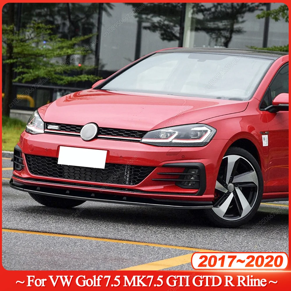 

Передний бампер автомобиля, спойлер, сплиттер, защитная крышка для VW Golf 7.5 MK7.5 GTI GTD R Rline 2017-2020, кузовные комплекты, тюнинг, ABS, черный