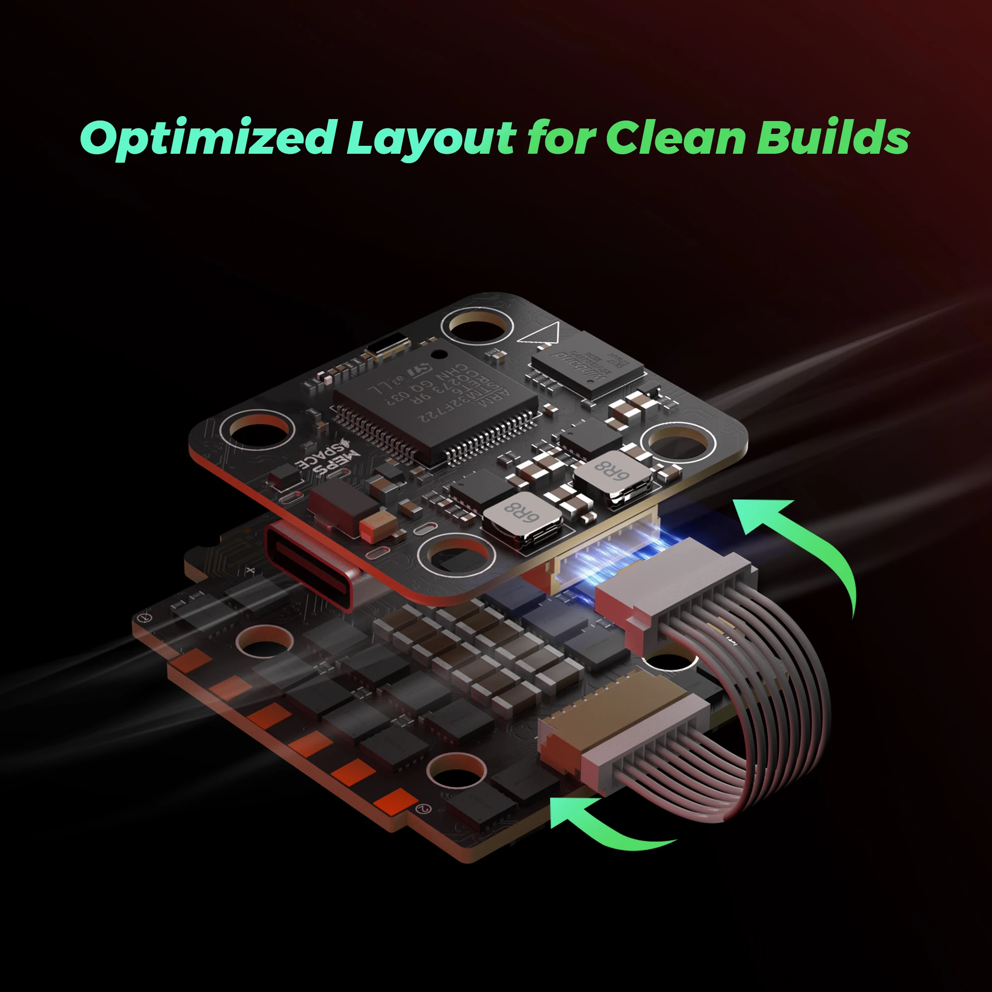 MEPS AeroCore F722 Mini 45A 20x20 ESC & FC FPV pile le roi de la course avec 4 moteurs SZ2207