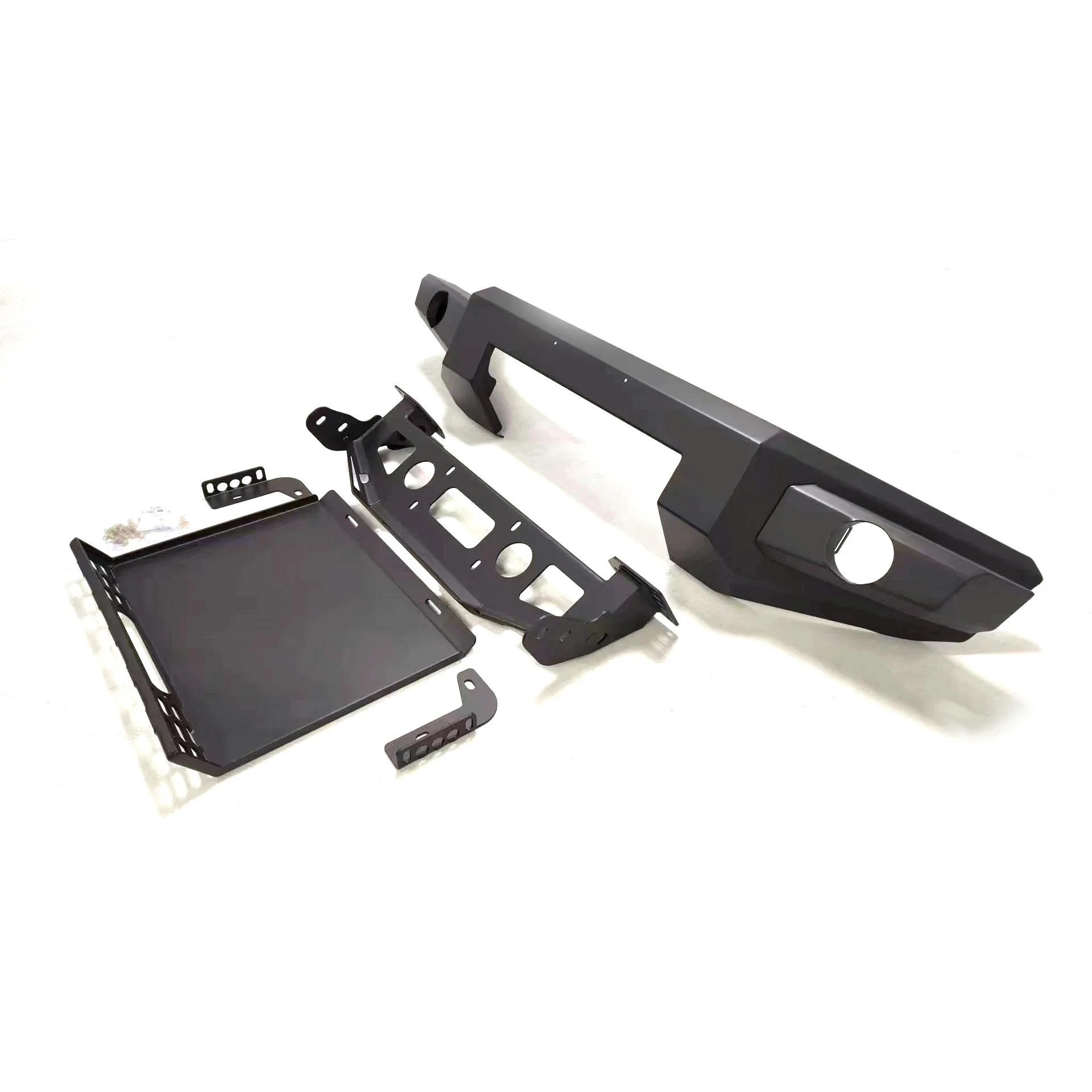 Nuevos accesorios 4x4, placa de cabrestante negra texturizada todoterreno, parachoques delantero con placa de deslizamiento para Toyota FJ Cruiser 2007-2014