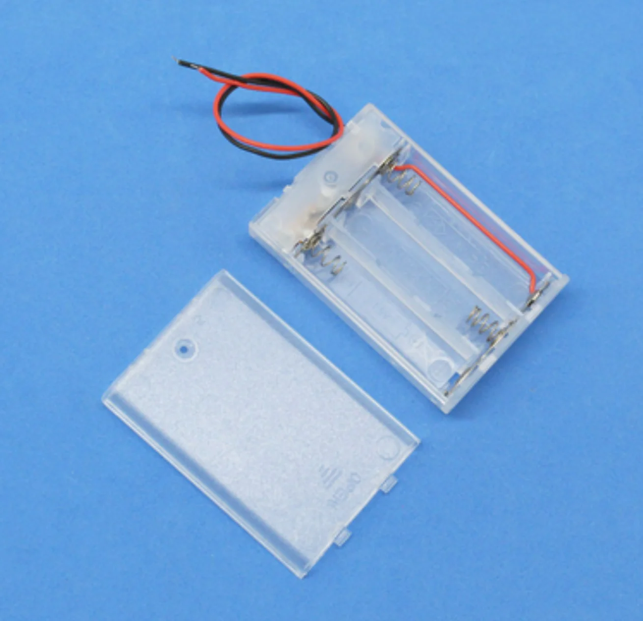 Caja de batería transparente de 12 tamaños, 2 piezas, 3 piezas, 4 piezas, pilas AA con interruptor y cable, Material ABS ambiental, piezas de modelo
