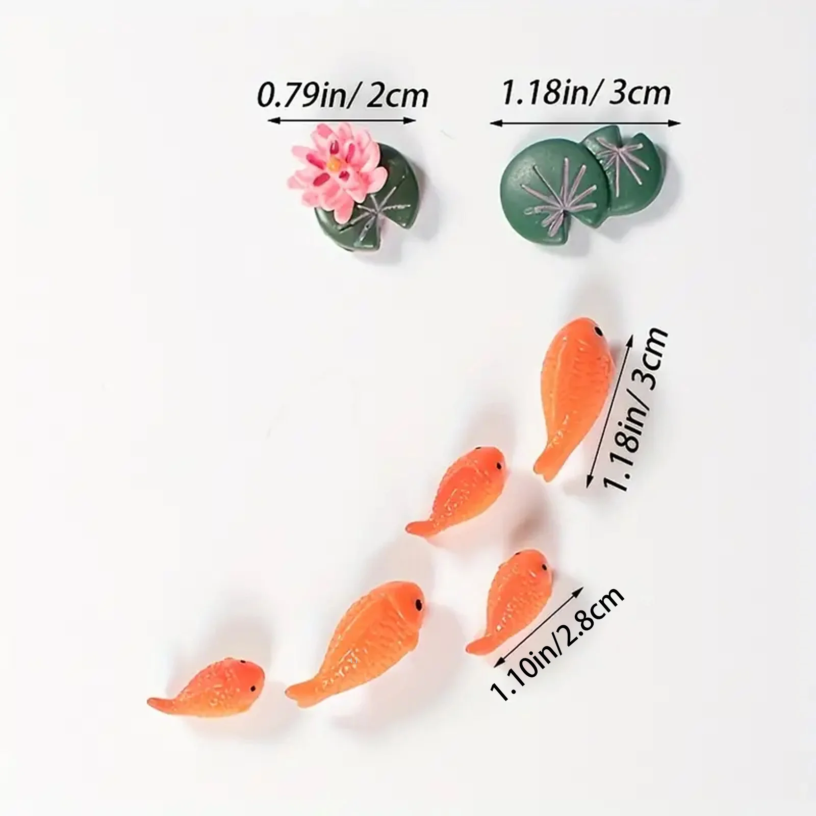 8-Piece Creative 3D Lotus Pond Koi Fish Magnetic Stickers, Fun Kitchen Accessories, Refrigerator Decor, Bulletin Board Decor