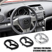 1pcs Car Steering Wheel Decorative Emblem Stickers For Mazda 3 Bk 6 Gh CX-5 CX30 MX-5 2 5 CX-3 GJ GL CX-8 MS Auto Accessories