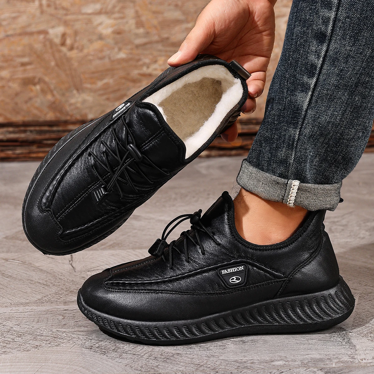 2025 Winter New Men's Cotton Shoes Thickened Warm Comfortable Casual Versatile Anti-slip Durable Free Shipping Men's Shoes