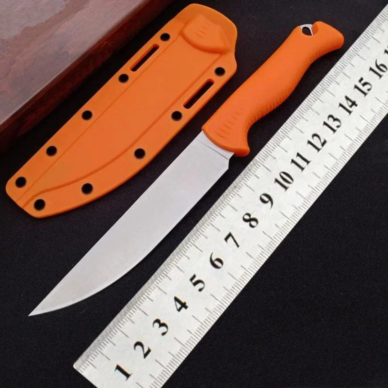 BM 15500 Knife Outdoor Fixed Camping Survival Knife， CPM-154 Steel Nylon Handle Self-defense Fruit EDC Utility Knife