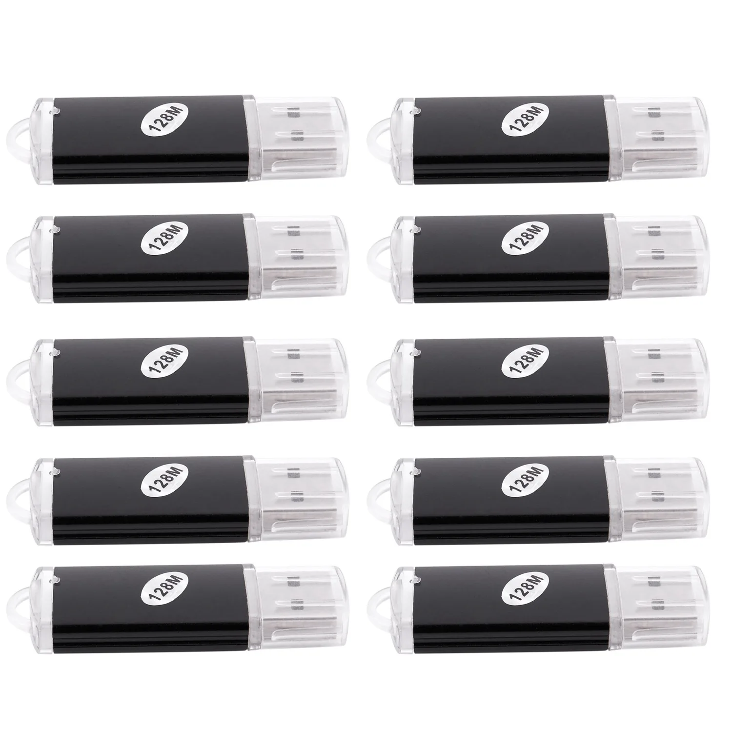 AAAE 10 x USB Memory 2.0 Memory Stick Flash Drive 128MB Gift Black