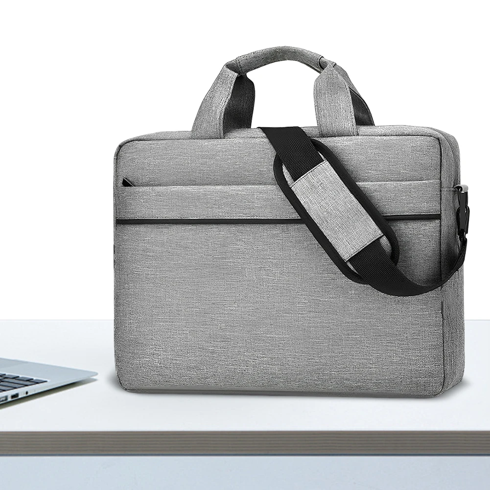 

Laptop Crossbody Bag Shockproof Padded Laptop Case Waterproof Nylon Laptop Handbag 3 Compartments Laptop Protective Bag