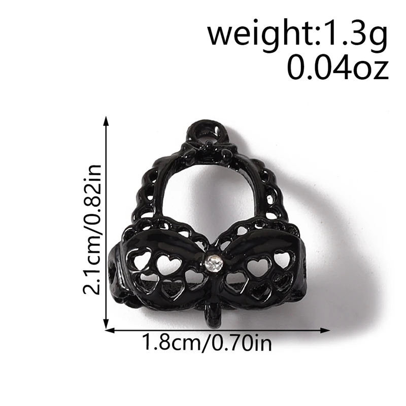 5 Stück 18x21mm Niedliche Bunte Metall-Bikini-Badeanzug-Anhänger für Halsketten, Ohrringe, Armbänder, DIY-Bastelarbeiten, Schmuckherstellung, Geschenk – Detail 1