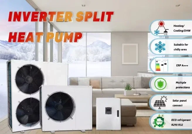 R290 EVI Heat Pump Air to Water Heaters for Hot Water Bathing Monoblock Space Heating Heat Pump with APP WIFI Warmepumpe