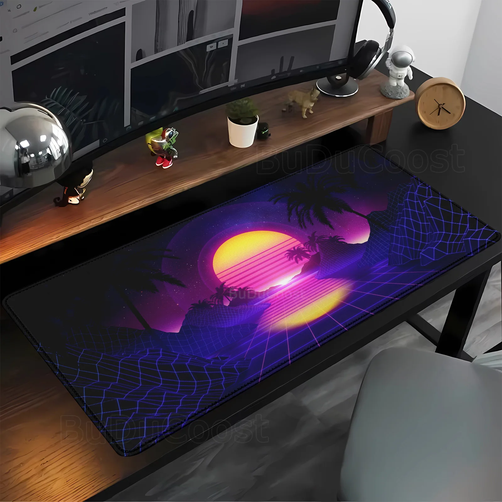 

HD Retrowave Synthwave Art Mouse Pad Large Gaming Accessories Mouse Mat Keyboard Mat Desk Pad Computer Mousepad Gamer Mause pad