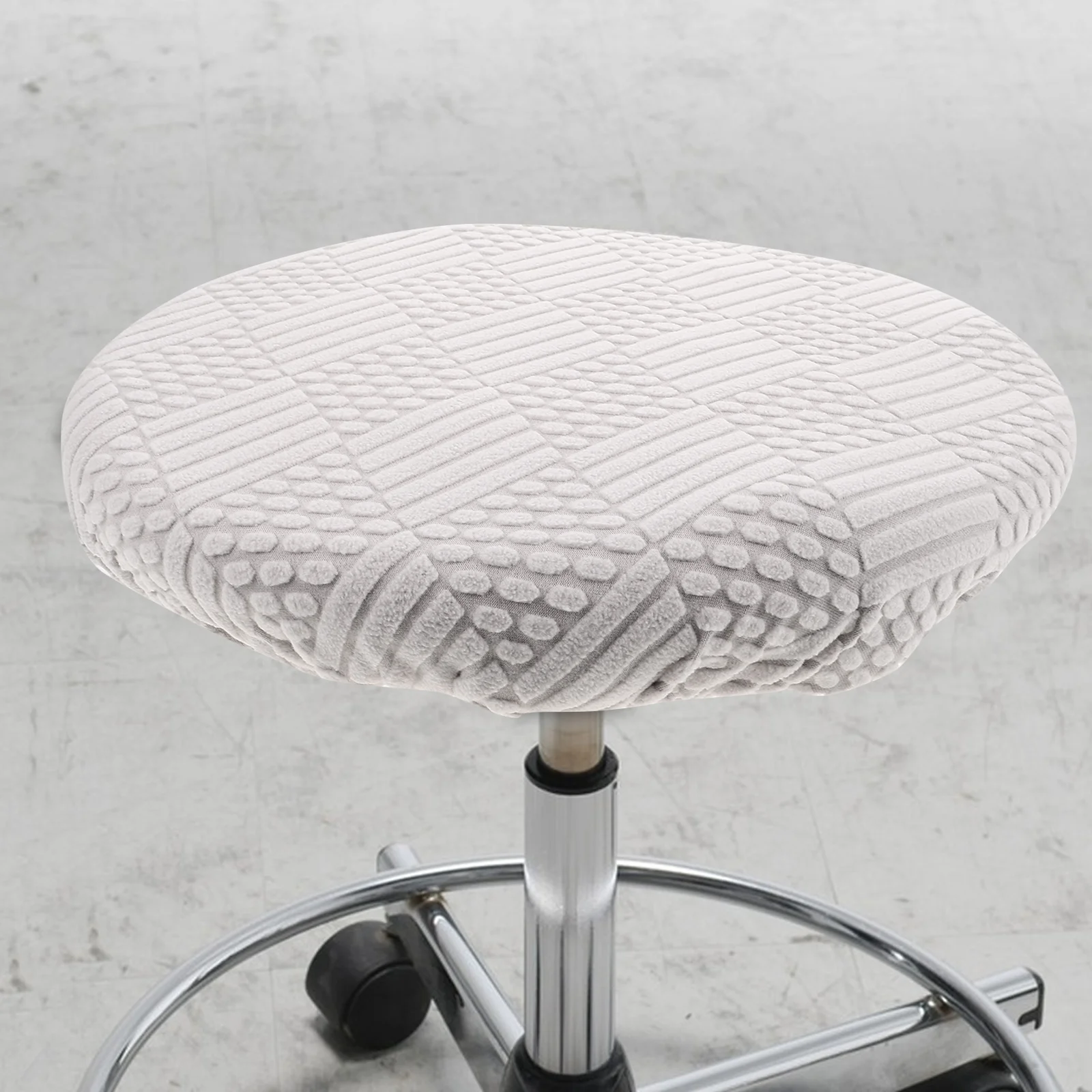 

Elastic Chair Cover Kitchen Seat Covers Circle Round Stool Cushion Polyester Stretch Dining