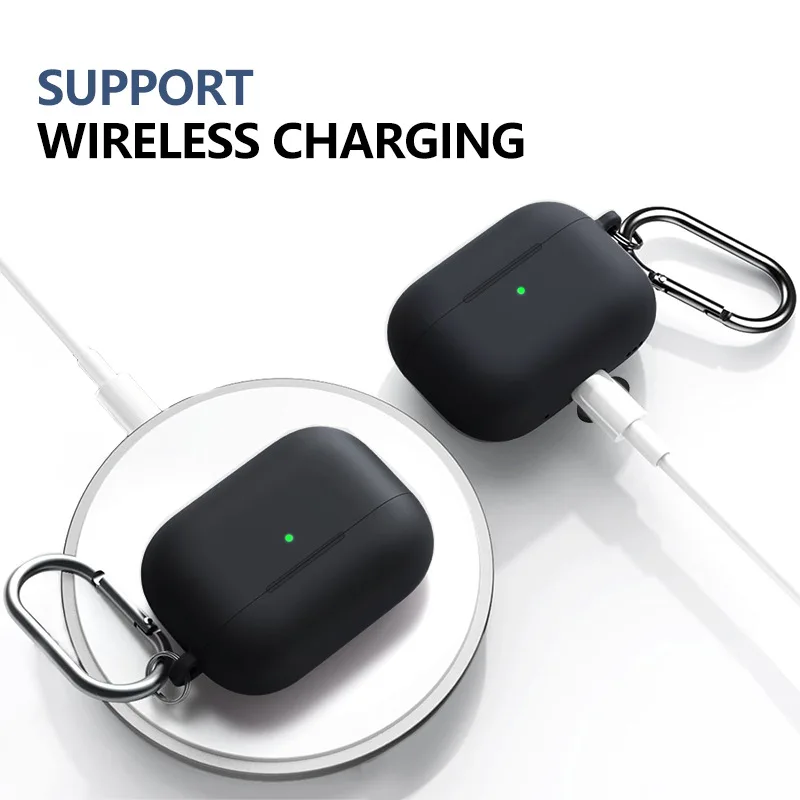 حافظة لهاتف ابل اير بودز برو 3 حافظة حماية من السيليكون الناعم لأجهزة اير بودز برو الجيل الثالث (2025) طقم تنظيف وحبل #5