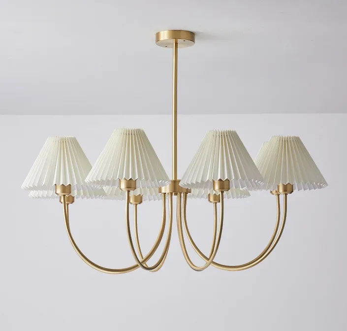 American Copper Material E27 Chandelier Nordic