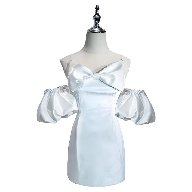 

White Dress Full Short Black Hair Sua COS Clothing Wig Role Play Outfits Sua Cosplay Clothing Anime Alien Stage Cosplay Costume
