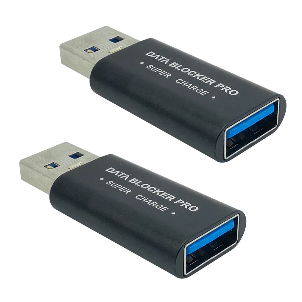 2Pcs USB Data Blocker USB-A Data Blocker Protect Against Juice Jacking Support Safe Quick Charge Stop Data Theft