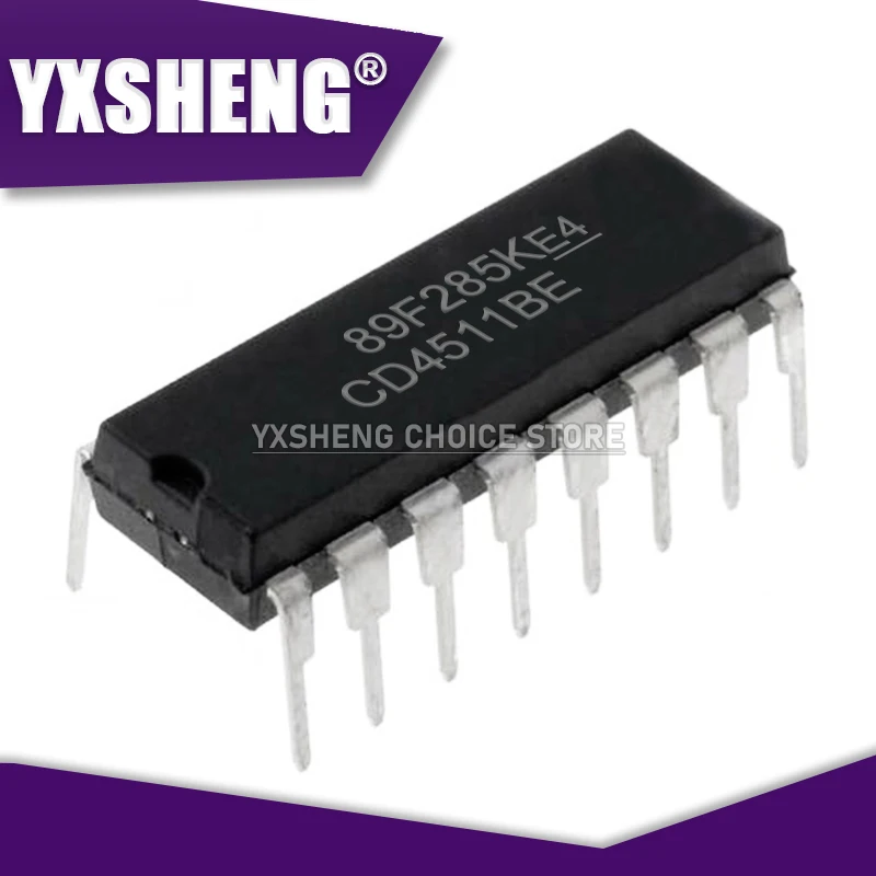 10PCS CD4511BE DIP-16 CD4511 HEF4511 DIP16 New And Original IC