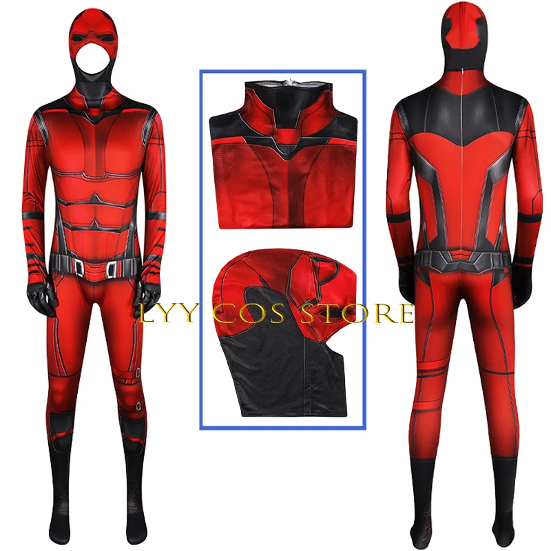 Aninme Daredevil Deadpool Cosplay Costume Murdock Cosplay Superhero Daredevil Cosplay Jumpsuits Mask Halloween Outfits