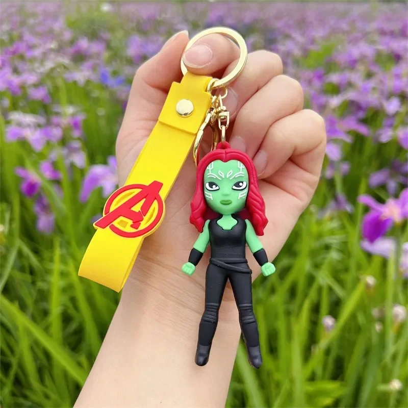 Disney Marvel Anime Figure Gamora She-Hulk Jane Foster Black Widow Doll Keychain Bag Key Ring Ornament Toy Birthday Gifts