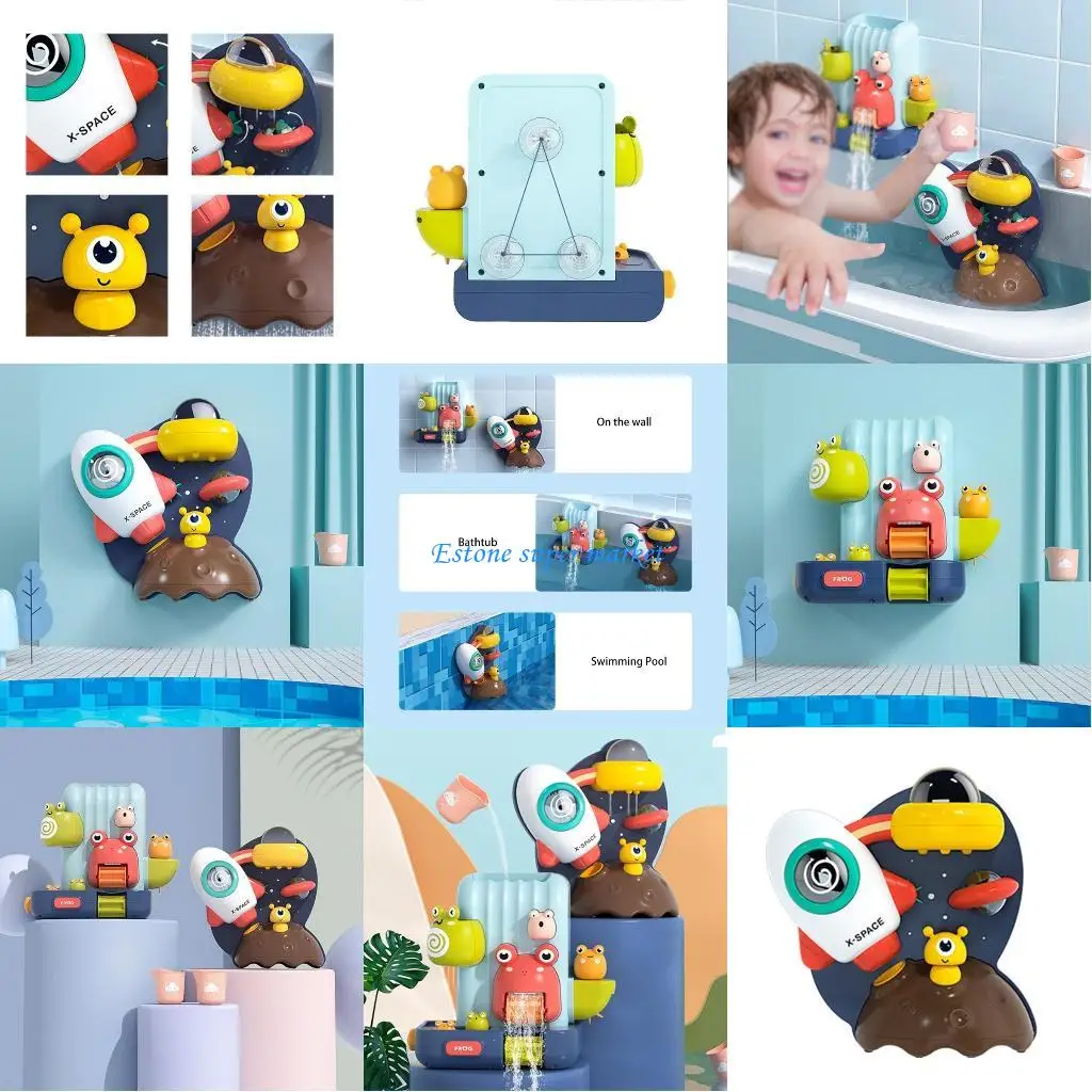 090B Speelgoed voor kinderen Bad Douche Zwemmen Bad Sucker Speelgoed Pijpleiding Douche Leuk voor Kikker Plezier Ruimteschip