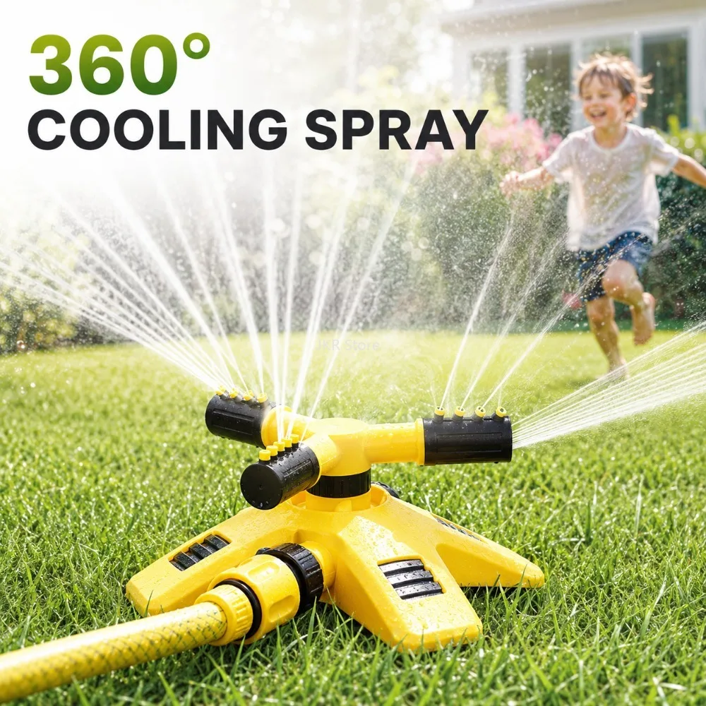 Arroseur de jardin rotatif à 360 degrés, système d'irrigation automatique pour pelouse, pulvérisateur d'eau pour l'entretien des plantes en extérieur
