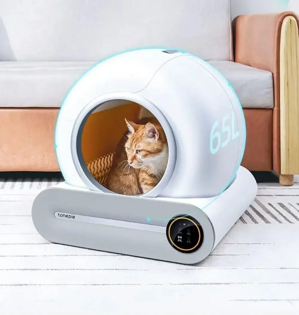 

Factory Lowest Price cat litter automatic box self-cleaning with APP Control Odor Removal Safety Protection for Multiple Cats