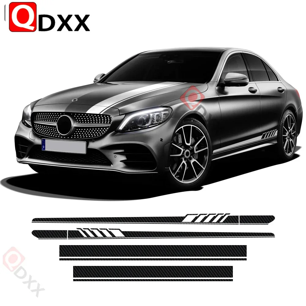 

Edition 1 Style Car Side Skirt Hood Rear Roof Stripes Decal Stickers for Mercedes Benz C Class W205 4-Door Sedan Saloon 2015-Now