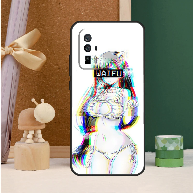 Sugoi Senpai Anime Waifu Sexy Girl Case For POCO X6 Pro X3 X4 X5 M6 Pro F5 F3 M5s Xiaomi 13T Pro 11T 12T 12 13 14 Ultra Cover