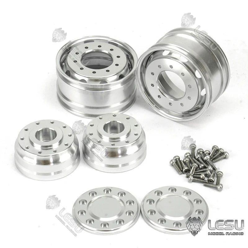 LESU Metal Front Wheel Hub W-2041 Hex Brake Axle for Tamiyaya 1/14 RC Tractor Truck Dumper Model Car Axles Th10254-SMT3