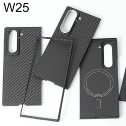 Magnetic Aramid Carbon Fiber Hinge Phone Case For Samsung Galaxy Z Fold SE Special Edition W25 5G Global W 25 Magsafe Macsafe