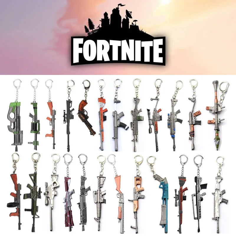 Fortnite Weapons Firearms Model Key Chain Game Peripheral Key Ring Pendant Accessories Backpack Hanging Ornaments Children Toys