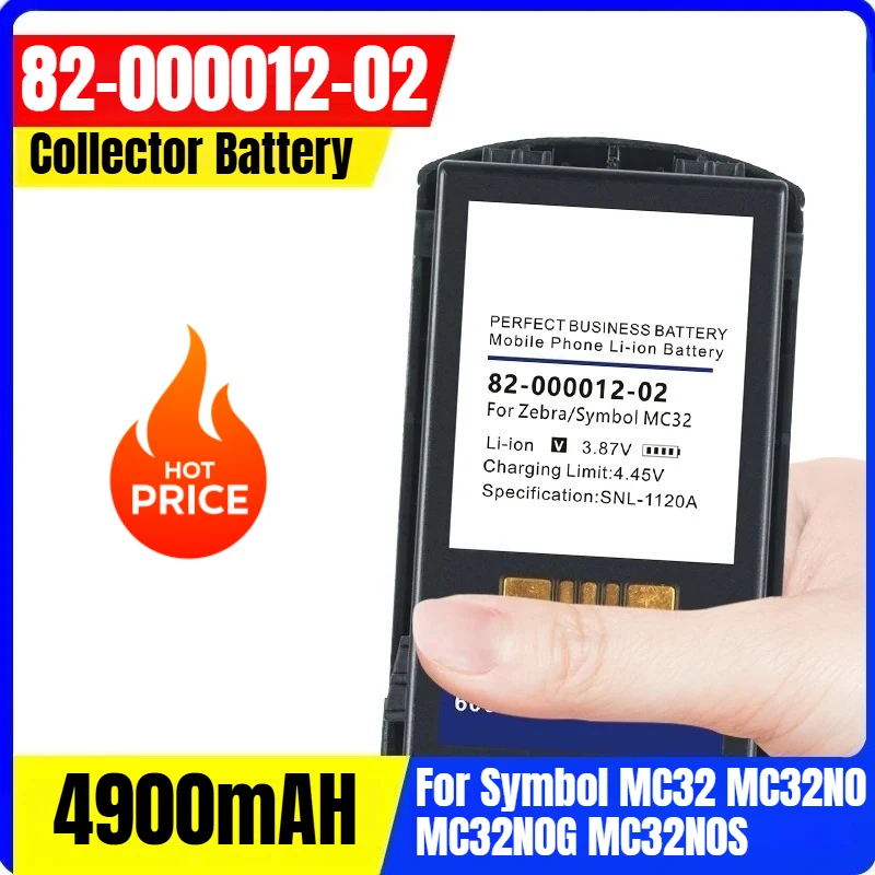 

82-000012-02 4900mAH Collector Battery for Symbol MC32 MC32N0 MC32N0G MC32N0S