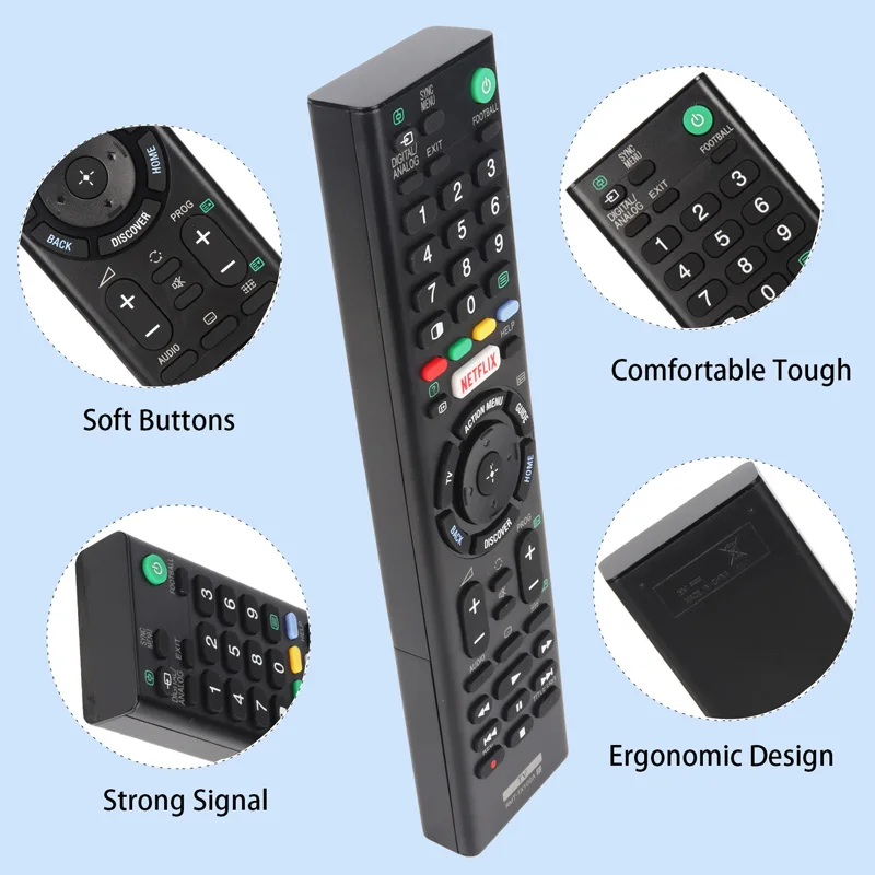 RMT-TX100A New Remote Control for Sony Smart TV KDL-43W800C KDL-43W800D KD-49X8500C KD-49X8300C KDL-50W800D KDL-55W800C