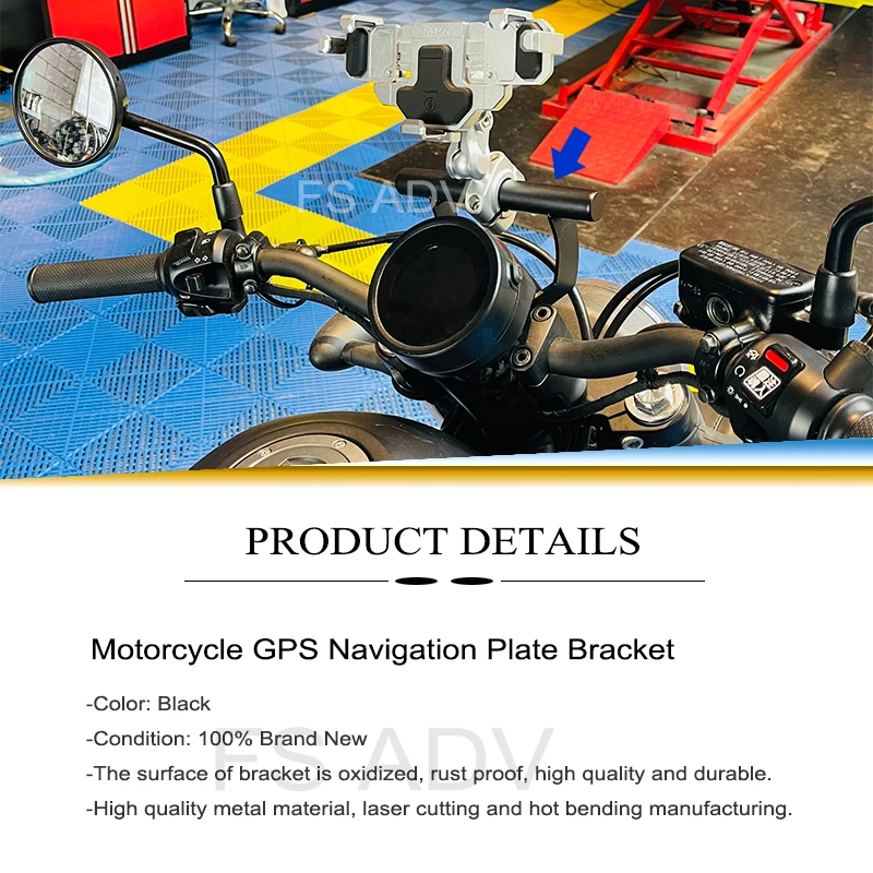 For HONDA REBEL 500 REBEL300 CMX300 CMX500 300 2017-2023 Motorcycle Phone GPS Navigation Plate Bracket Handlebar Adapt Holder