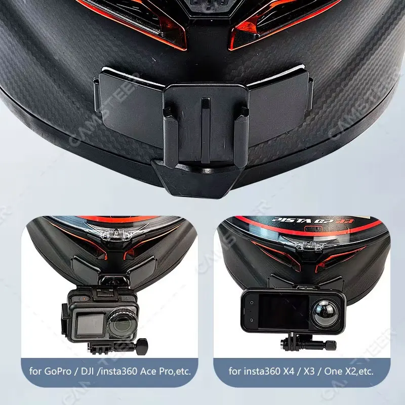 Uchwyt na kask motocyklowy z mocowaniem na podbródku 2026 do kamer GoPro Hero 13 12 11 10 9 Insta360 X5 X4 Ace Pro 2 DJI 5Pro 4 AKASO – akcesoria do kamer — zdjęcie produktu 4