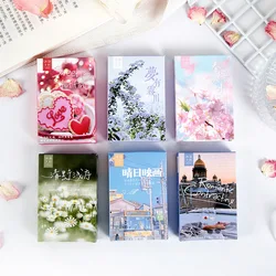 27 Pcs/Set Gentle Years Poetry Series Lomo Card Creative Cherry Blossom Oil Painting Mini Postcard Photo Card Gift Stationery