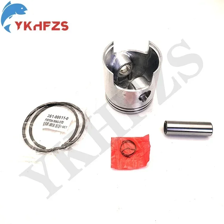 

For Tohatsu Outboard Motor 9.9HP 15HP Boat Accessories 351-00004-1 Piston (0.5MM O/S) Set 050 with Piston Ring 351-00014-1