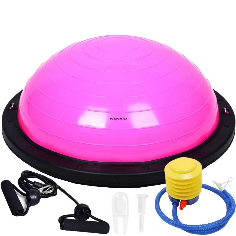 High Quality Customized 60cm Explosion Proof Thickened Fitness Half Pilates Balance Bosuing Yoga Ball