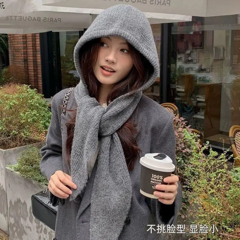 الشتاء المعتاد هود وشاح بالاكلافا قبعة سدادات حماية الأذن يندبروف الدافئة منفذها القبعات النساء قبعة أنيقة على الموضة ووشاح Skullies Beanies #1