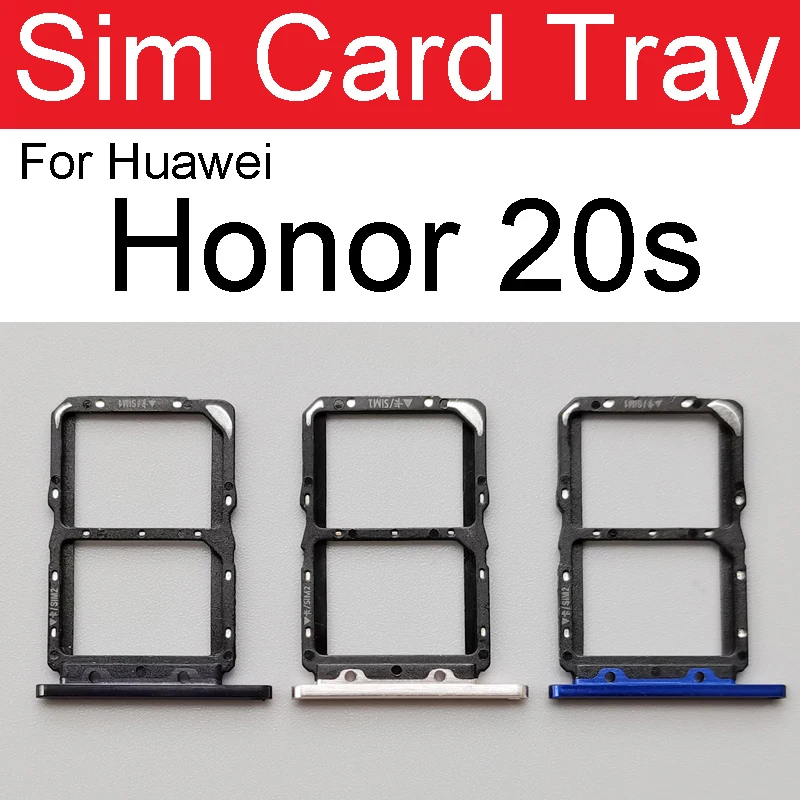 Gniazdo karty Sim gniazdo adaptera do Huawei Honor 20 Pro Lite 20i 20s widok 20 V20 czytnik kart Micro SD wymiana części