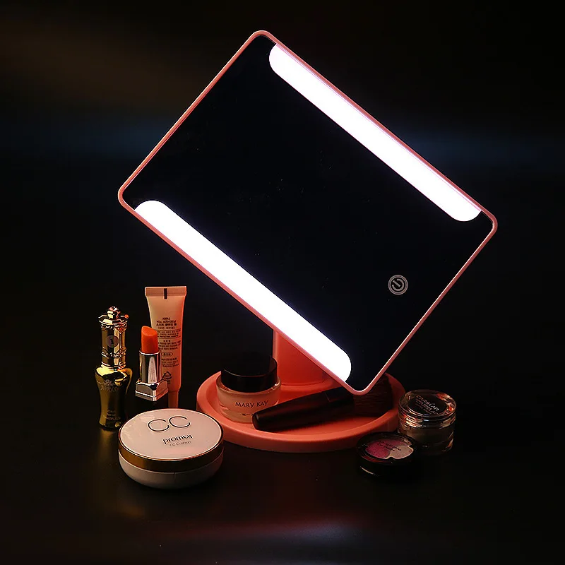 

CASHOU14 Degrees Rotation Makeup Mirror LED Adjustable Touch Screen Cosmetic Beauty Desktop Vanity Table Stand Light Cosmetic