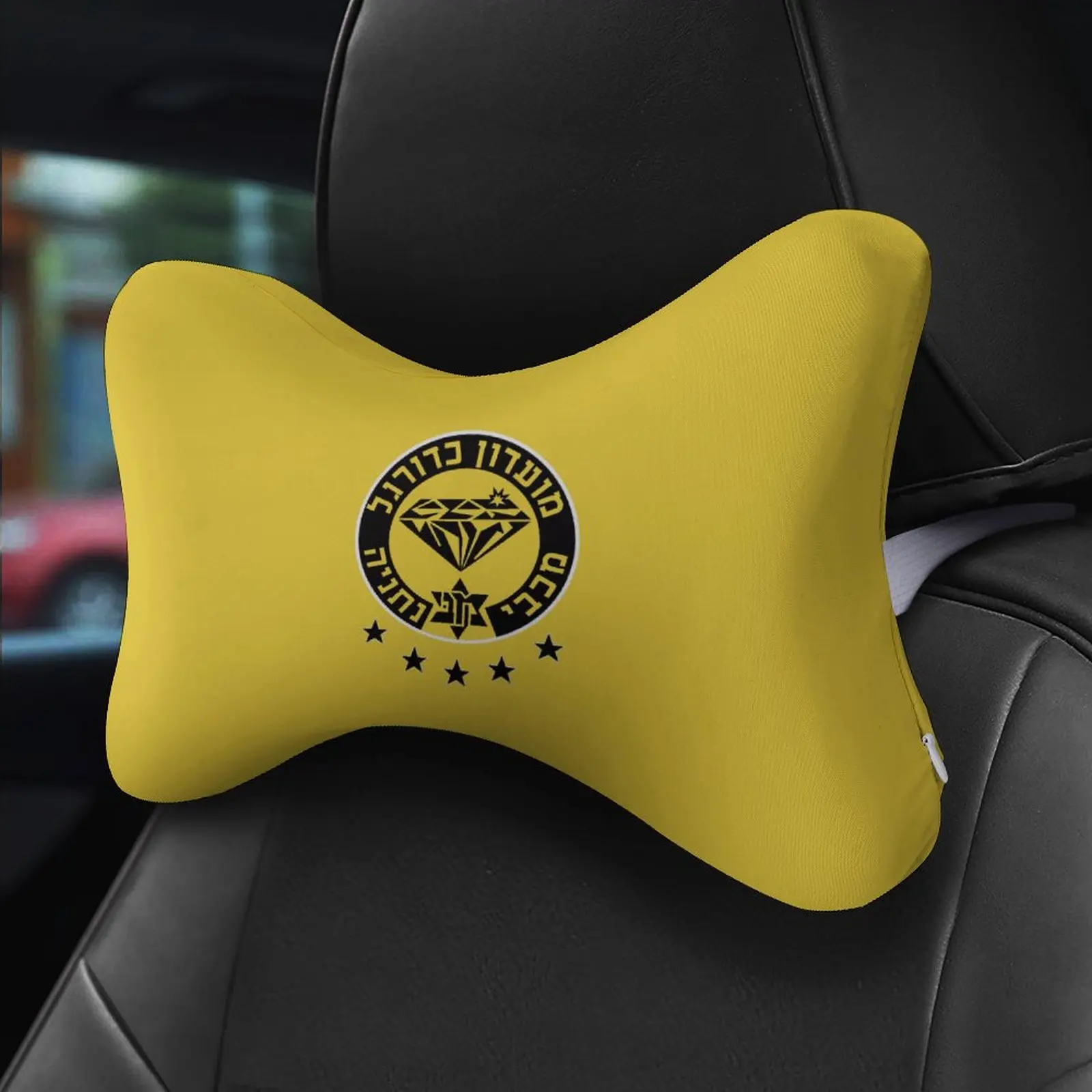 

Israel Maccabi Netanya Decoration Car Neck Pillow Memory Foam Seat Headrest Pillow Rest Travel Portable Cute Vertebra Relax