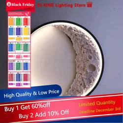 Lámpara de pared de Luna Led moderna, Mural creativo para pasillo, accesorios de pared, iluminación para sala de estar, dormitorio, lámpara decorativa de fondo