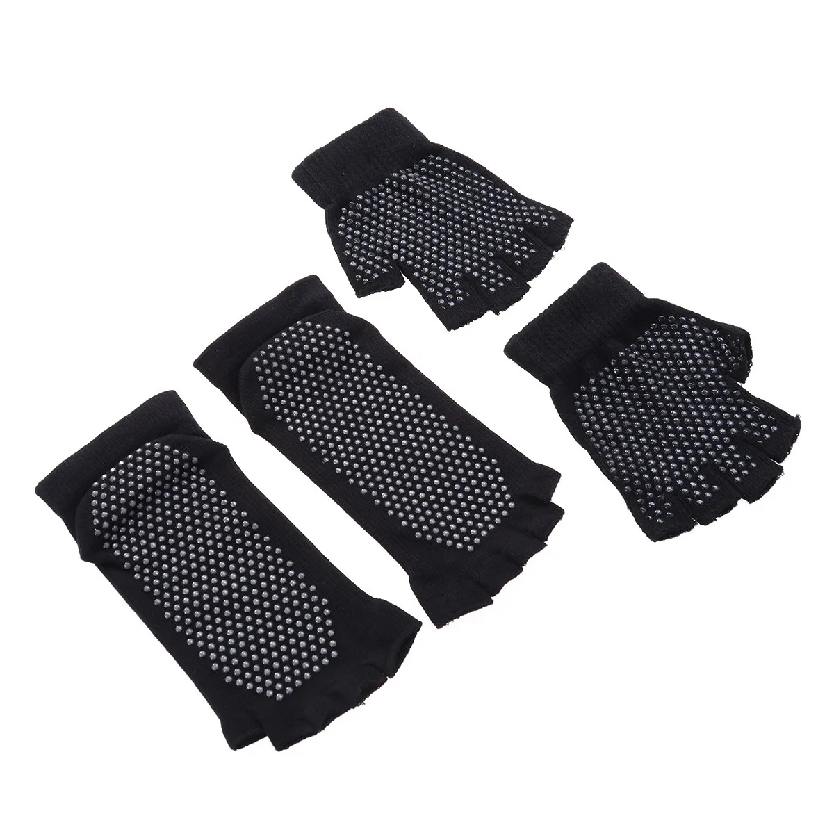 

Носки для йоги женские, с пятью пальцами, нескользящие, с силиконовыми вставками, хлопковые, вязаные, мягкие, эластичные, с петлевой подошвой, амортизирующие, массажные, для пола