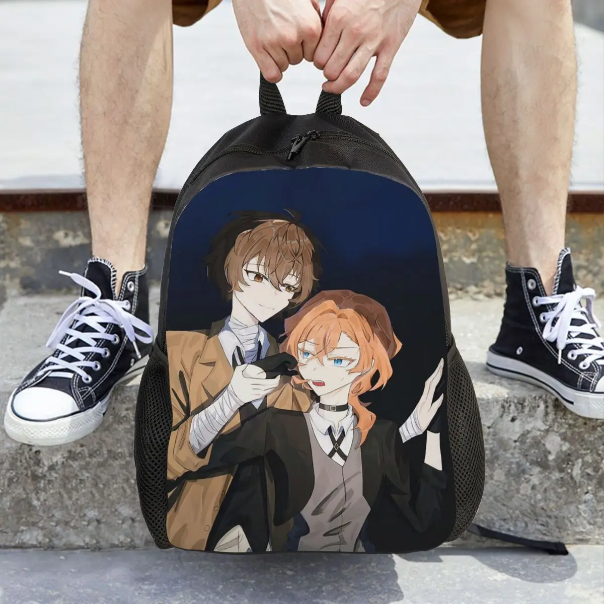 

Bungou Stray Dogs Wan Аниме Dazai And Chuuya Рюкзак Лидер продаж Рюкзак Детская сумка для книг Школьная сумка Сумки на плечо для мужчин и женщин