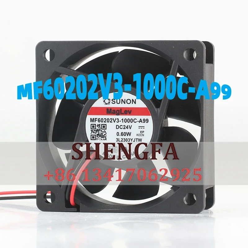 Original MF60202V1-1000C-A99 24V Genuine SUNON 2-Wire 6020 60X60X20MM 6CM Suspension Silent Inverter Coolin