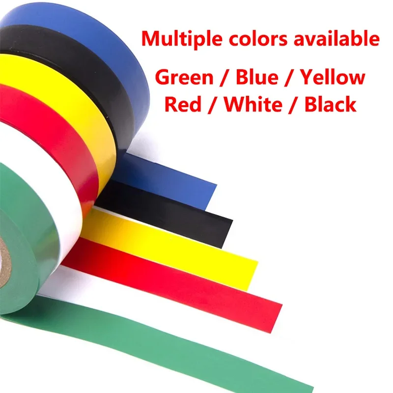 10M/20M PVC Flame Retardant Electrical Insulation Tape High Voltage Electrical Tape Waterproof Self-adhesive Tape 18mm