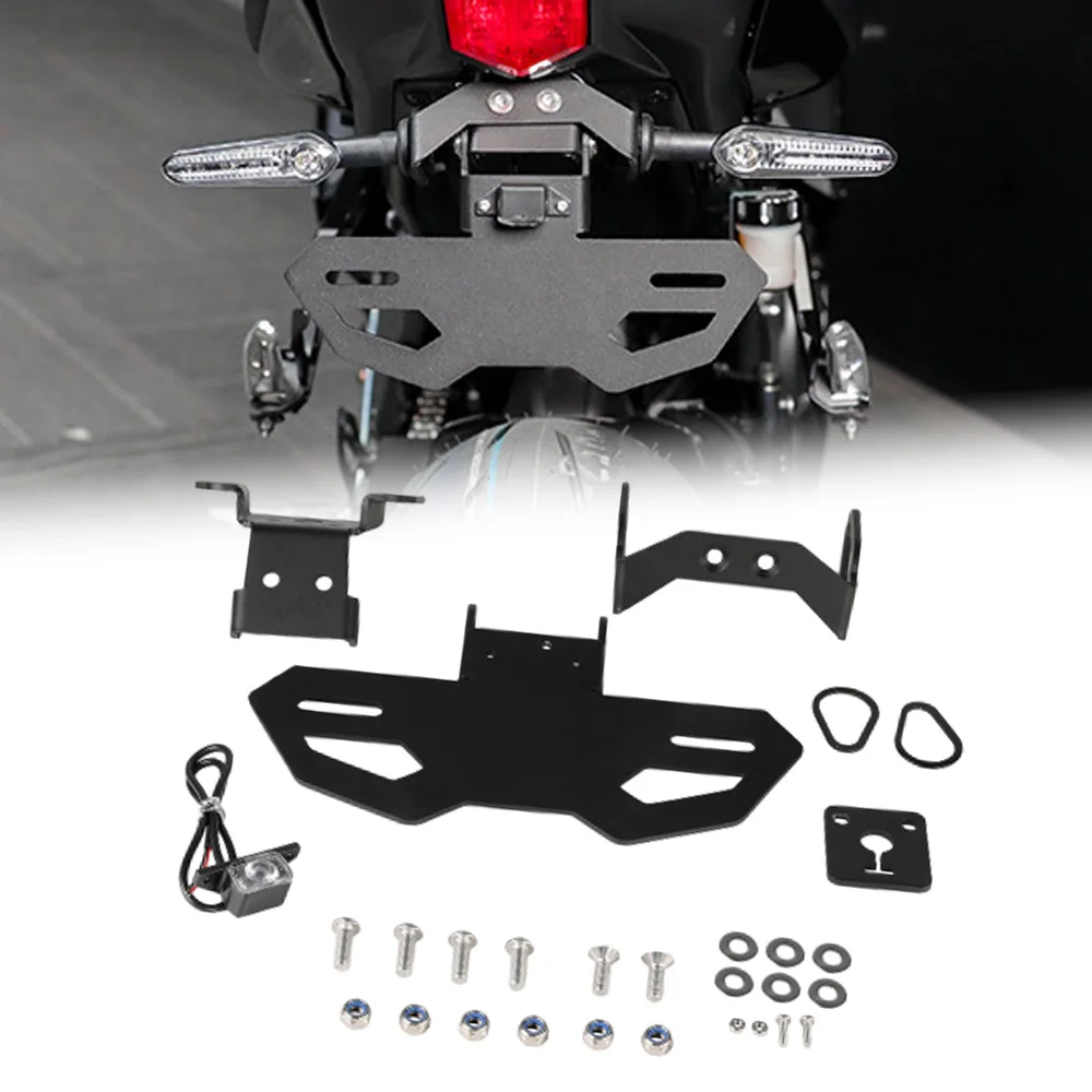 

For Yamaha MT-07 2014-2024 FZ-07 2014-2020 YZF-R7 2021-2025 Motorcycle Rear License Plate Bracket with LED Light Accessories