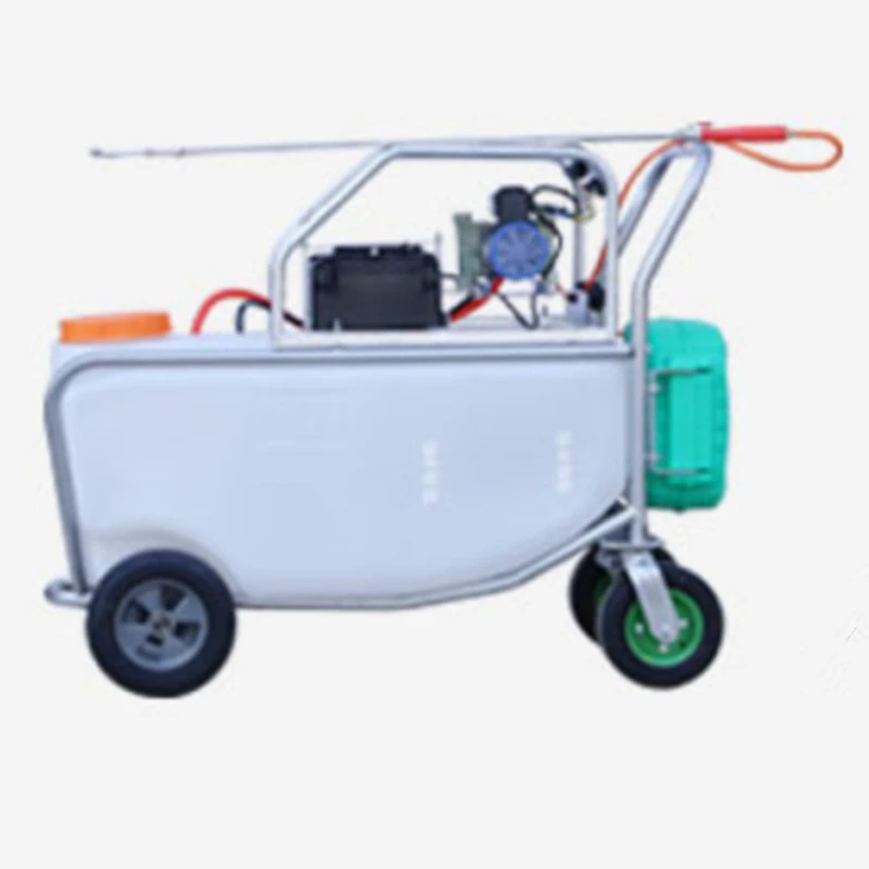 Trolley-type sprayer garden agricultural high-pressure automatic sprayer hand-push sterilizer electric medicine sprayer gasoline