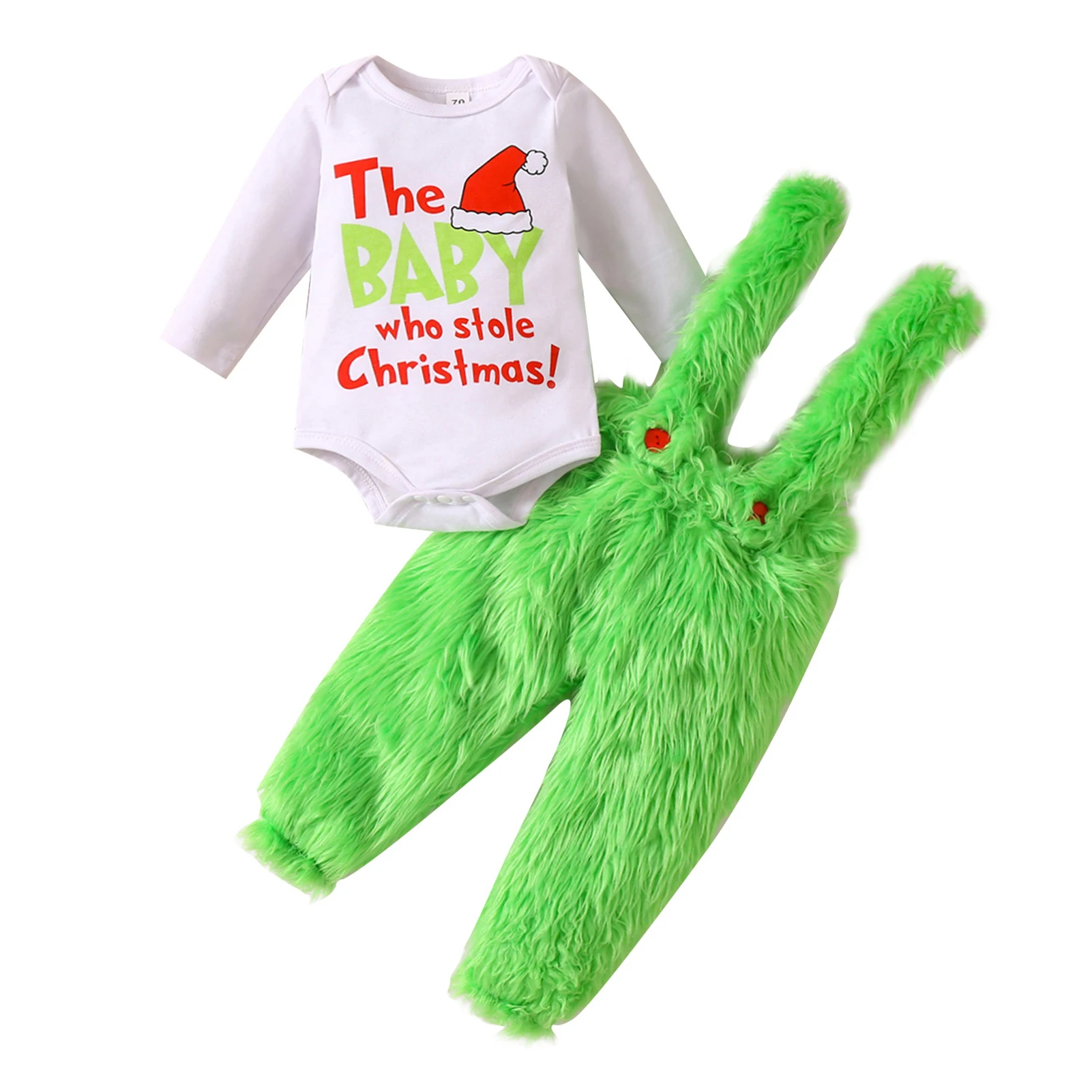 Baby Christmas Bodysuit Set No Fading and Non-sticky Top Gift for Christmas Birthday New Year